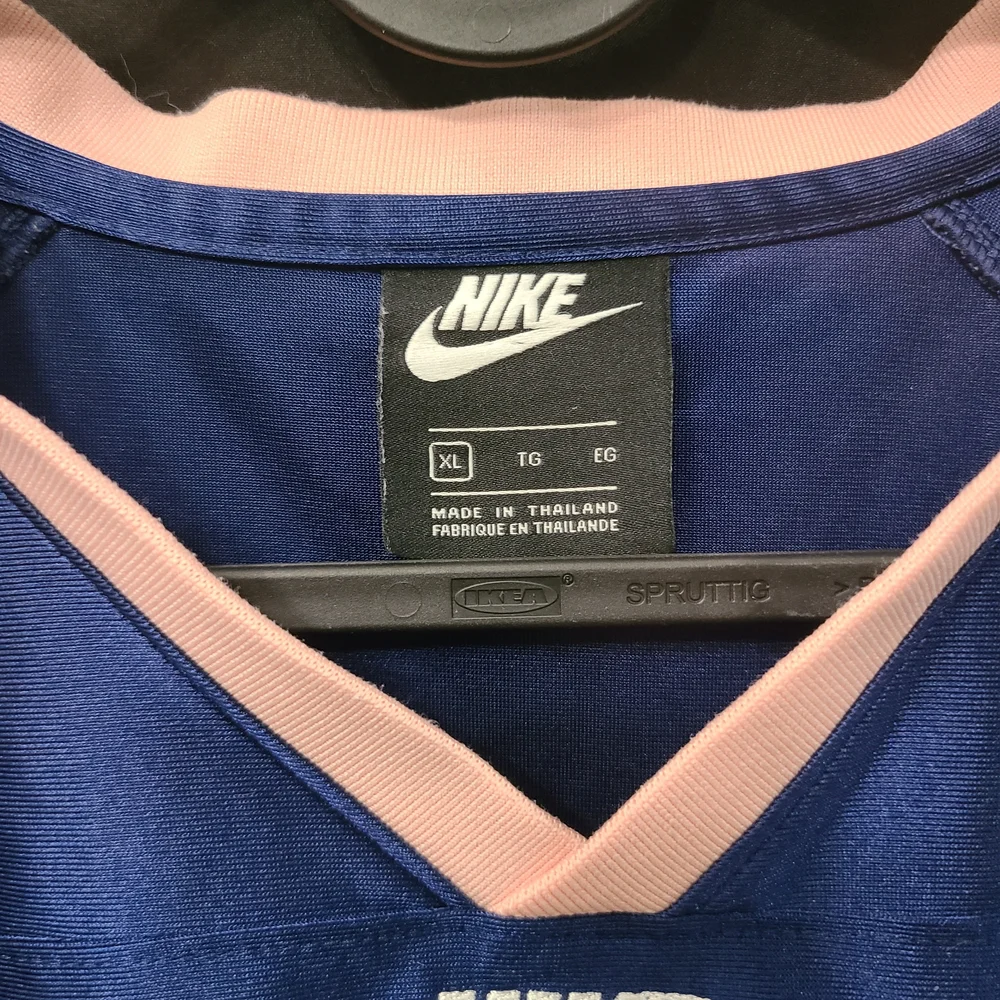 Nike Girls Pullover Jersey Dress Size XL Blue With Pink Lining Sports Athletic